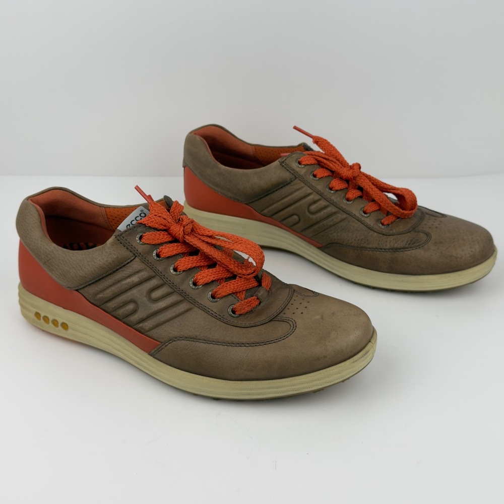 ECCO Brown Orange BIOM Zero Spikeless Golf Sneakers Men’s US 11 EU 45